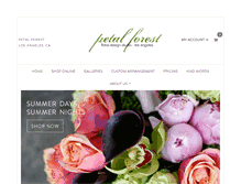Tablet Screenshot of petalforest.com